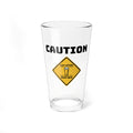 Caution, Glass Contains Cheap Brew Mixing Glass, 16oz